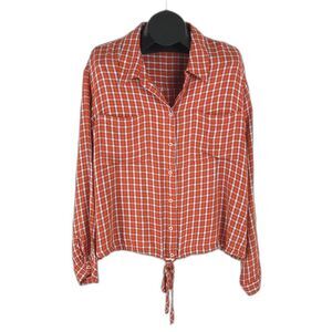 Lane Bryant Classic Long Sleeve Collared Button Down Crop Shirt Plus Size 24